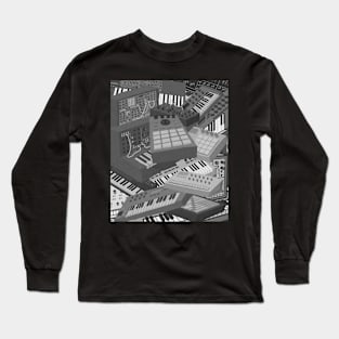 Synthesizer Art for Electronic Musician and Music producer Long Sleeve T-Shirt